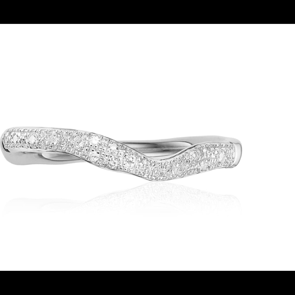 Monica Vinader Riva Diamond Stacking Wave Ring - image 1